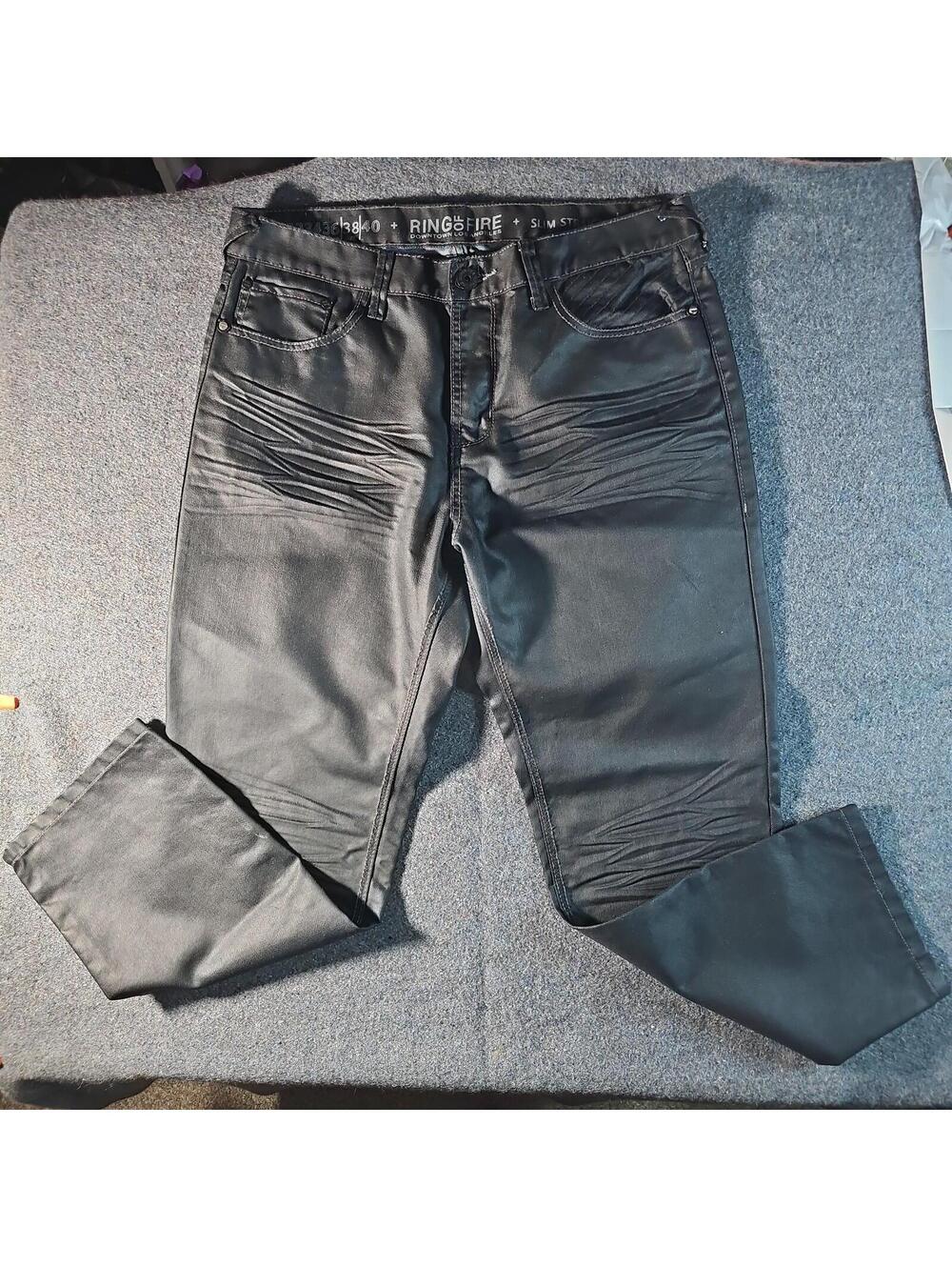 Ring Of Fire Slim Straight Delongpre Ave Black Jeans